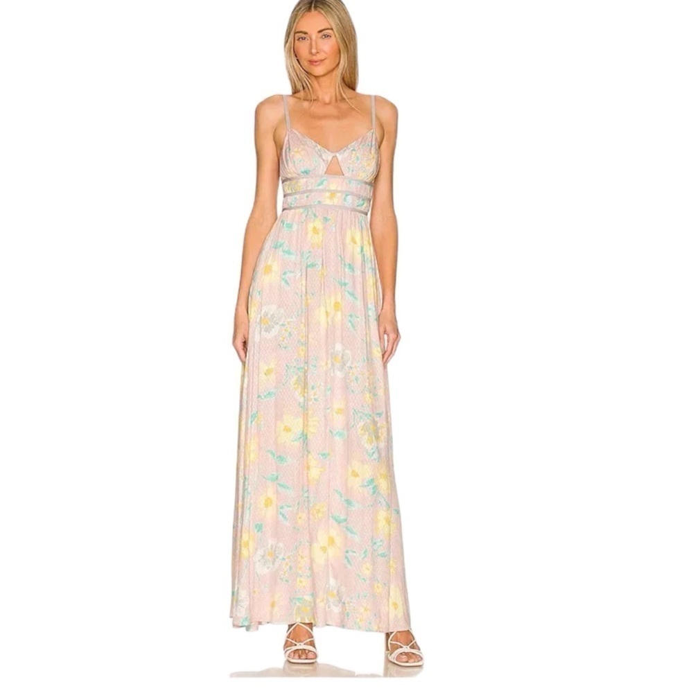 Free People Wisteria Maxi Dress In Light Combo